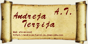 Andreja Terzija vizit kartica